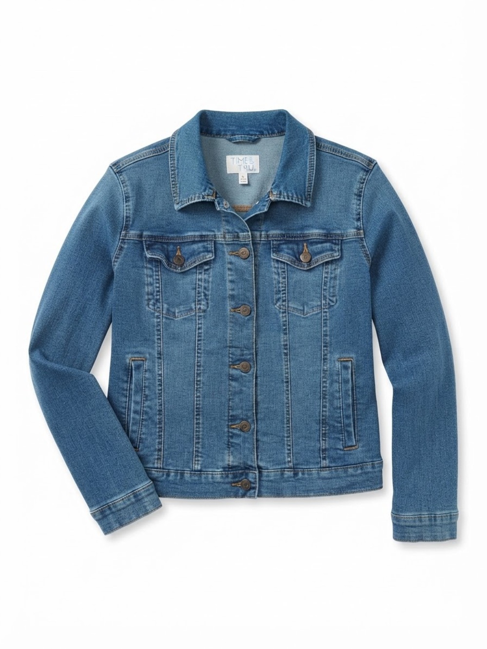 Time and Tru Medium Blue Denim Jacket